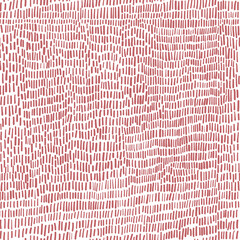 Abstract hand drawn vector seamless pattern. Irregular dashed line texture. Artistic illustration in white and red colors
