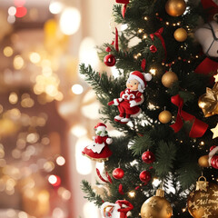 Obraz premium Merry christmas star images collections cute wallpapers ai generated