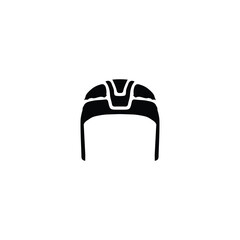 Spartan helmet icon. Simple style historical science poster background symbol. Spartan helmet brand logo design element. Spartan helmet t-shirt printing. vector for sticker.