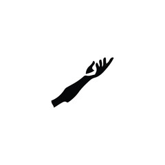 Hand icon. Simple style human theme poster background symbol. Hand brand logo design element. Hand t-shirt printing. Vector for sticker.
