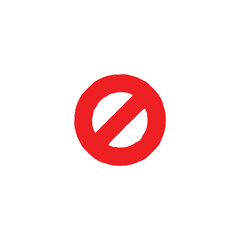 Stop icon. Do not sign. Simple style danger poster background symbol. Stop brand logo design element. Stop t-shirt printing. Vector for sticker.