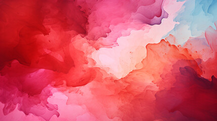 Watercolor red paint background.