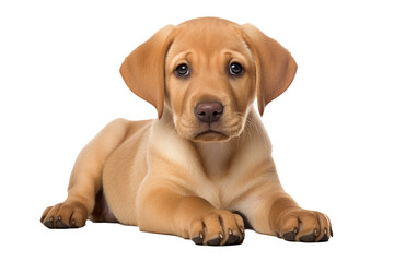 Labrador dog isolated on transparent background, PNG