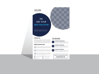 Modern and simple business flyer .