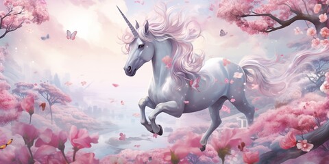 Slats personalizados com sua foto Postcard banner unicorn