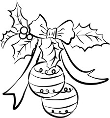 christmas bells with bow