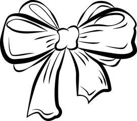 Line Christmas bow