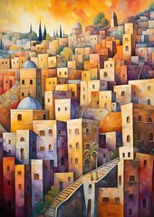 Kussenhoes Abstract Jerusalem images © Ersan