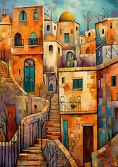 Abstract Jerusalem images
