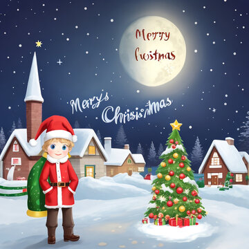 Merry christmas star images collections cute wallpapers ai generated