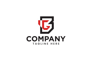 letter B G logo concept modern style for sport and business company