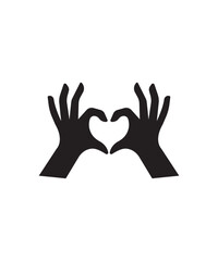hands with heart icon, vector best flat icon.