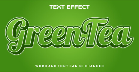 Green tea editable text effect
