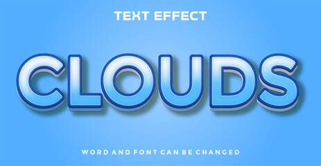 Clouds editable text effect