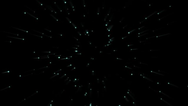 Animation of falling particles. Starry sky. On a transparent background. alpha channel rendering