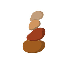 balance made of colored stones