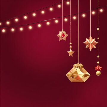 Merry christmas star images collections cute wallpapers ai generated