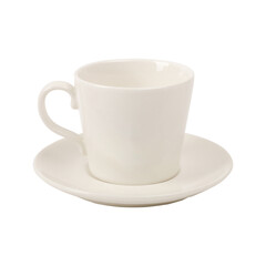 Coffee cup mockup isolated on white background. Ceramic cup