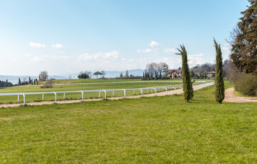 Fototapeta na wymiar Landscape of ancient rural village of Mustonate, in the province of Varese, Lombardy, Italy