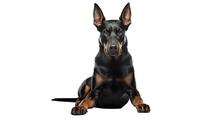 A dog isolated on a transparent background, PNG image with background removed, Created with Generative Ai technology.