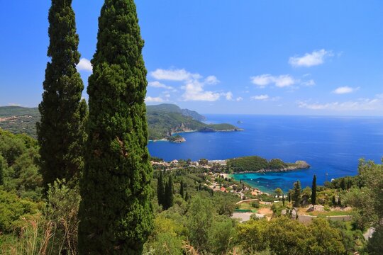 Paleokastritsa in Corfu island, Greece