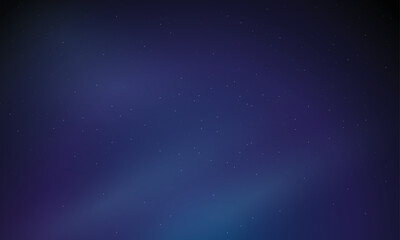 Colorful starry night sky vector background with northern lights nebula in blue and purple