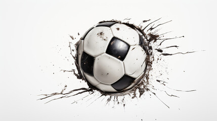 Scratched soccer ball