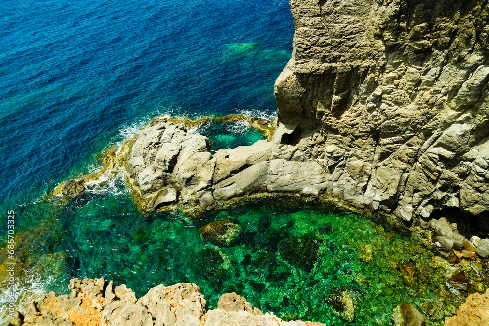 Wall mural Cala della Signora. Isola di Sant'Antioco. Provincia di Cagliari. Sardegna Italy