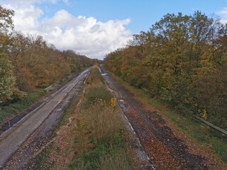 alte Autobahn A4 bei Kerpen nach Verlegung durch Kohlebergbau
