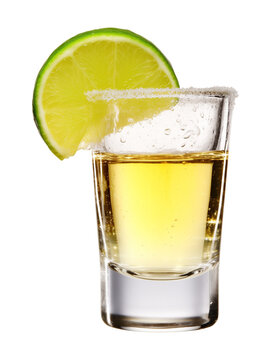 Tequila Shot Isolated on Transparent Background
