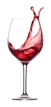 Wine Glass Splash Isolated on Transparent Background
