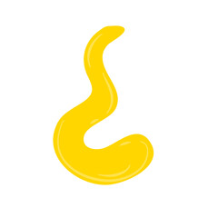 Naklejka premium Yellow cheese sauce splashes