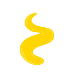 Yellow cheese sauce splashes