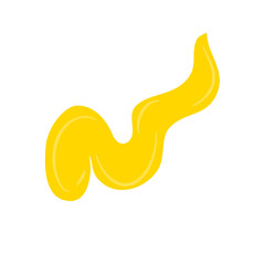 Fototapeta premium Yellow cheese sauce splashes