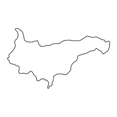 Yoro department map, administrative division of Honduras. Vector illustration.