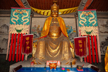 Statues and Gods in a Temple in Pingyao in China