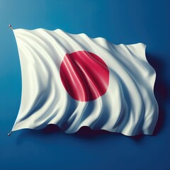 japanese flag in the wind
