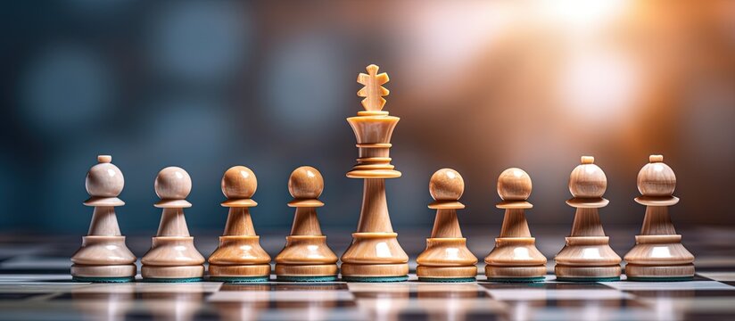 Chess game s concept ideas teamwork strategy business success competition planning Copy space image Place for adding text or design