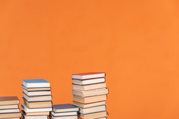 Book pattern background for wisdom, science and education. Reading and writing concept