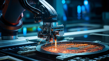 Semiconductor manufacturing with robotic arms