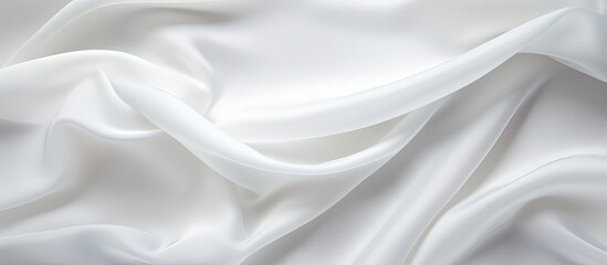 Obraz premium Crumpled white fabric texture Copy space image Place for adding text or design