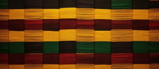 Bird s eye view of kente cloth capture Copy space image Place for adding text or design