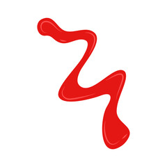 Red tomato sauce  ketchup stains and smears