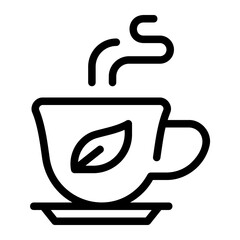 tea cup line icon