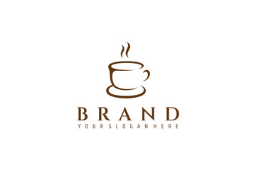 Coffee cup illustration icon logo design
