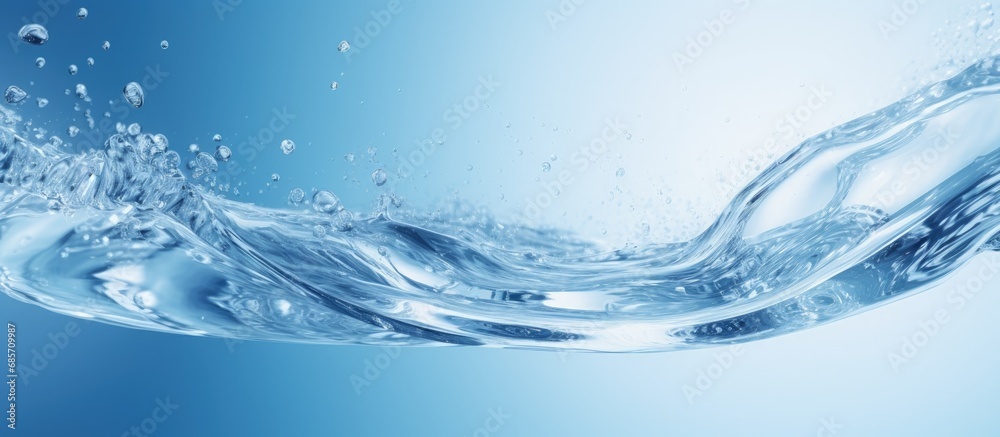 Poster Chilly blue backdrop Copy space image Place for adding text or design