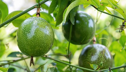 Green tasty passion fruit