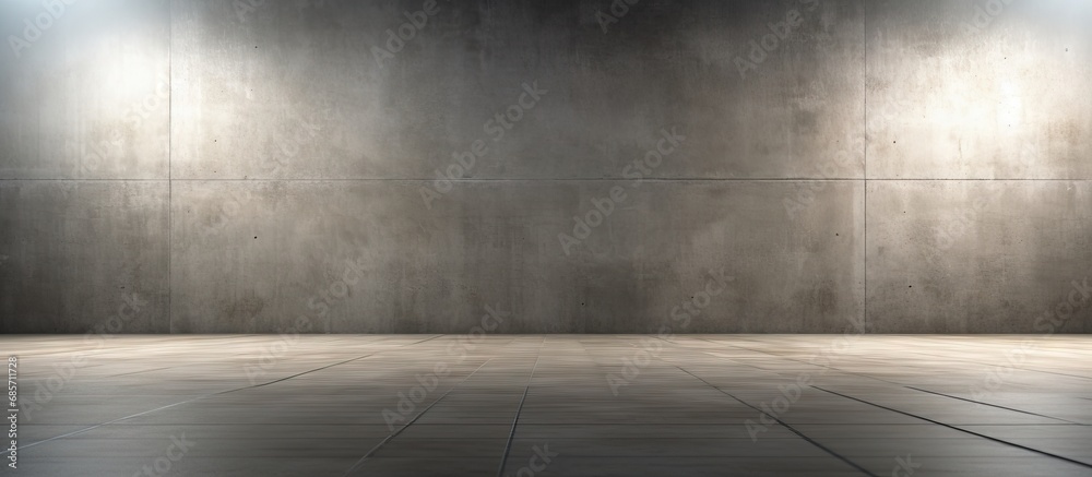 Aufkleber Concrete floor illuminated by spotlight Copy space image Place for adding text or design