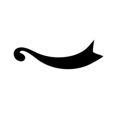 Calligraphic swoosh tail set  underline marker strockes