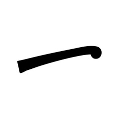 Calligraphic swoosh tail set  underline marker strockes